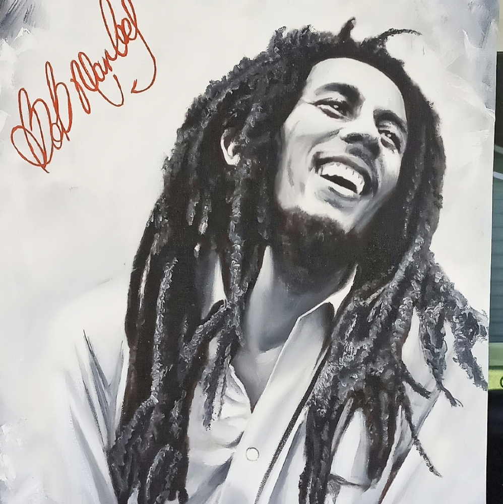 Bod marley  oíl painting